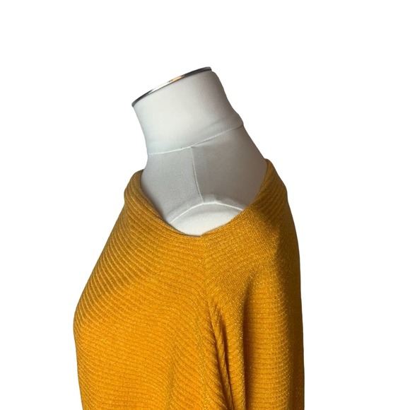 Fashion Nova Off The Shoulder Yellow Gold Sweater - Picture 3 of 4